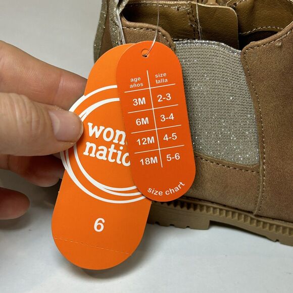 Wonder Nation Toddler Girls Size 6 Brown Owl Side Zip Chelsea Boots NEW - Picture 6 of 6